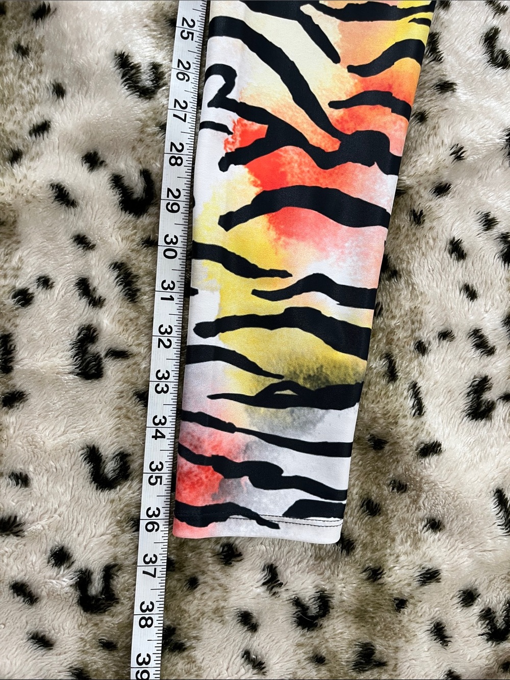 Ed Hardy-Dolls Kill Neon Zebra Stripe Leggings - Black & Multicolor - Picture 7 of 9